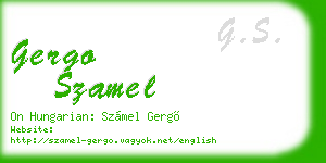 gergo szamel business card