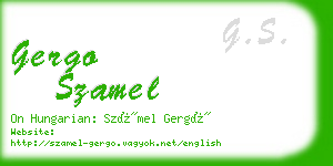 gergo szamel business card